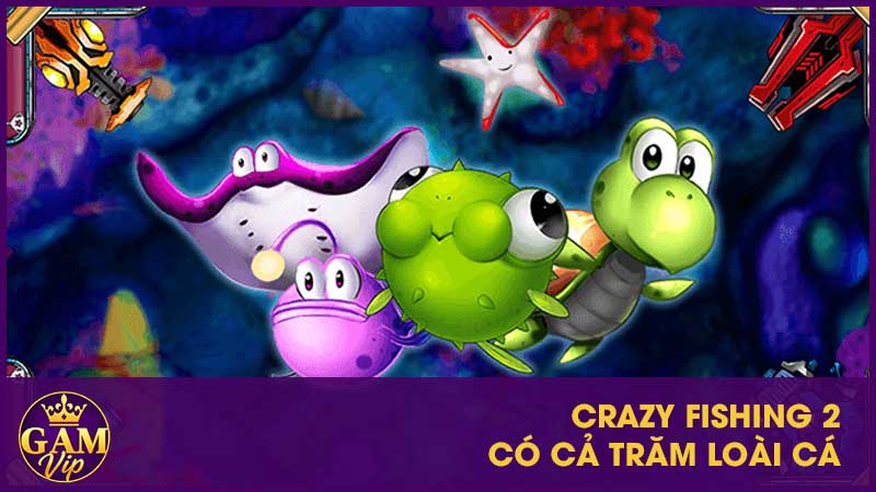 Crazy Fishing 2 có cả trăm loài cá