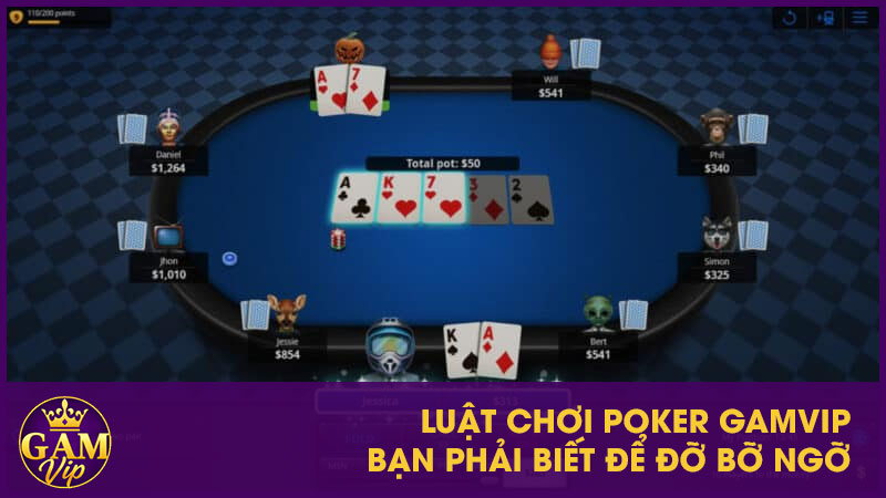 Luật chơi Poker GamVip bạn phải biết để đỡ bỡ ngỡ